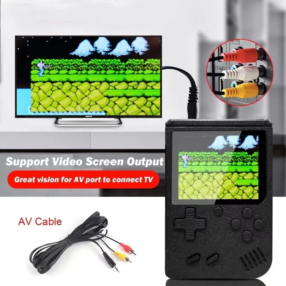 Retro Portable Mini Handheld Video Game Console 8-Bit 3.0 Inch Color LCD Kids Color Game Player Built-in 400 games